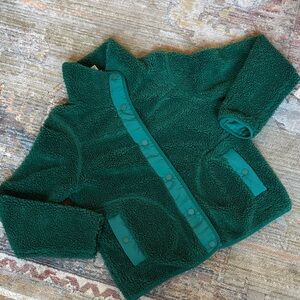 LL Bean Cozy Green Fleece Jacket